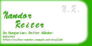 nandor reiter business card